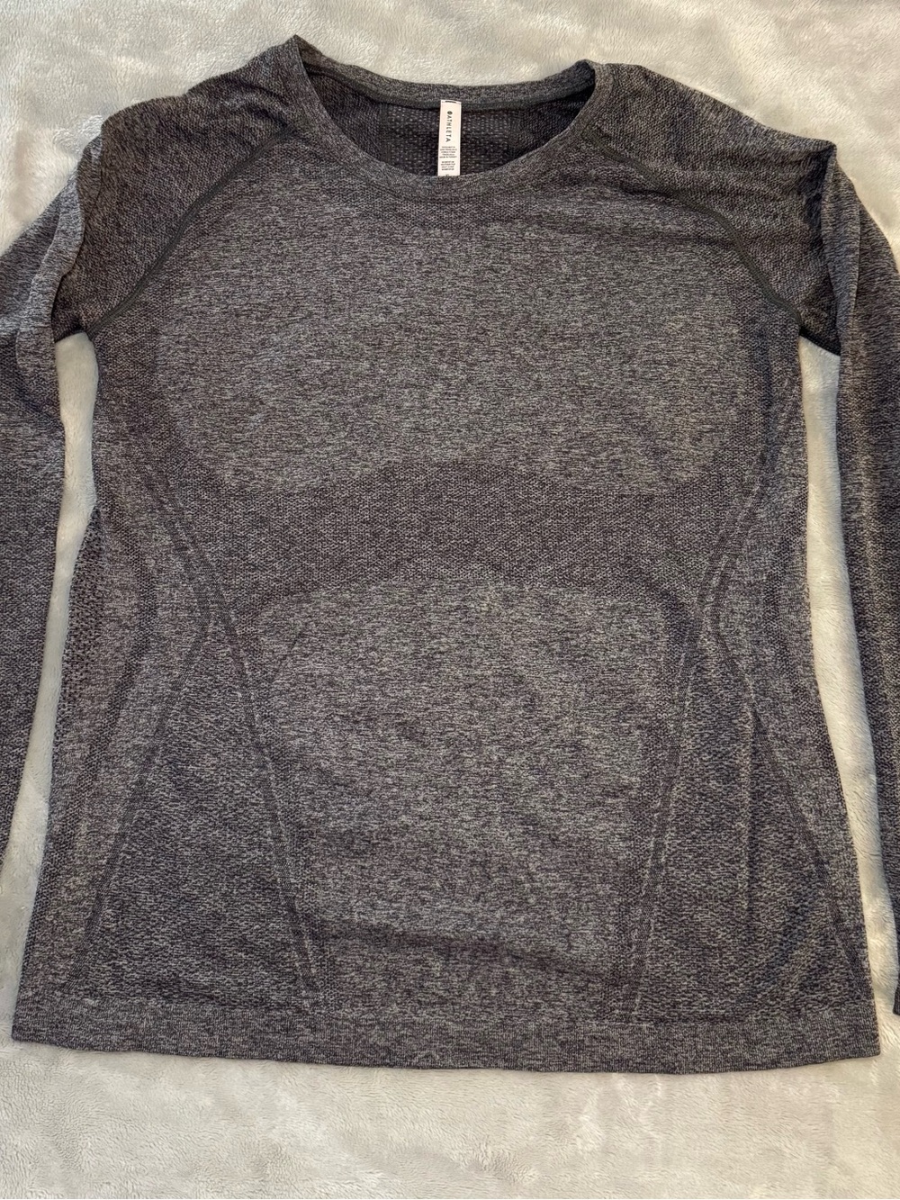 Athleta Women's Long Sleeve Seamless Activewear Top - Dark Heather Gray